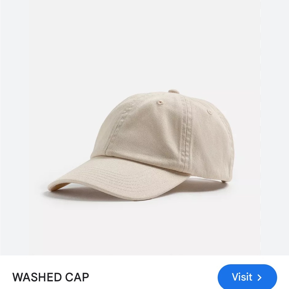 NWOT Sonoma canvas cap in off-white, one size